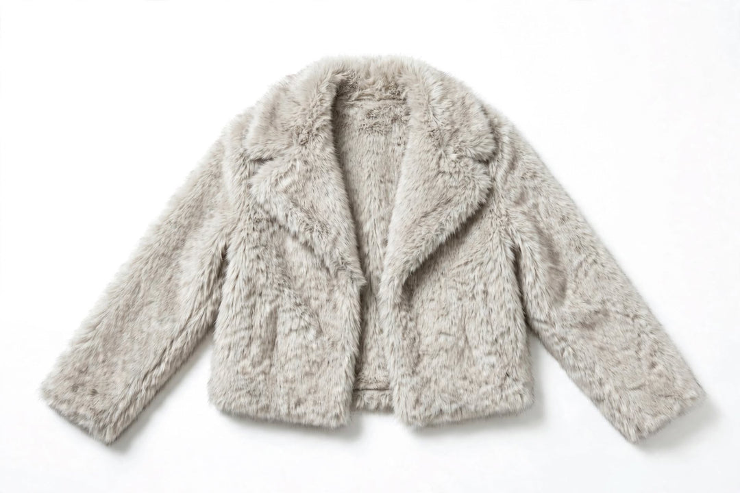 Women's Cropped Faux Fur Mink Coat