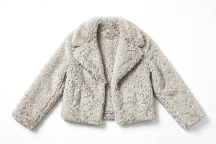 Women's Cropped Faux Fur Mink Coat