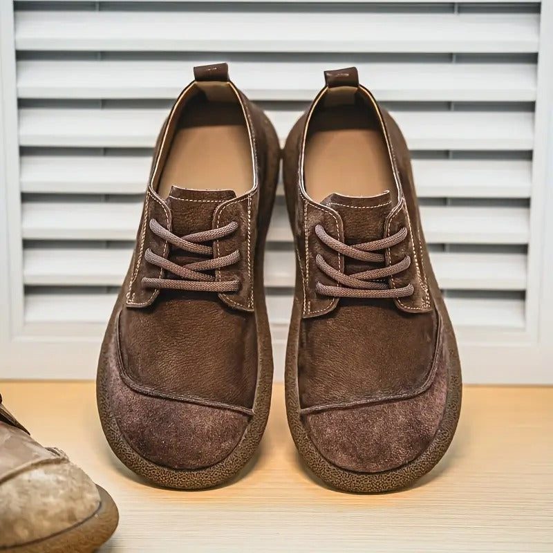Men's Leather Shock-Absorbing Orthopedic Shoes Men - Brown