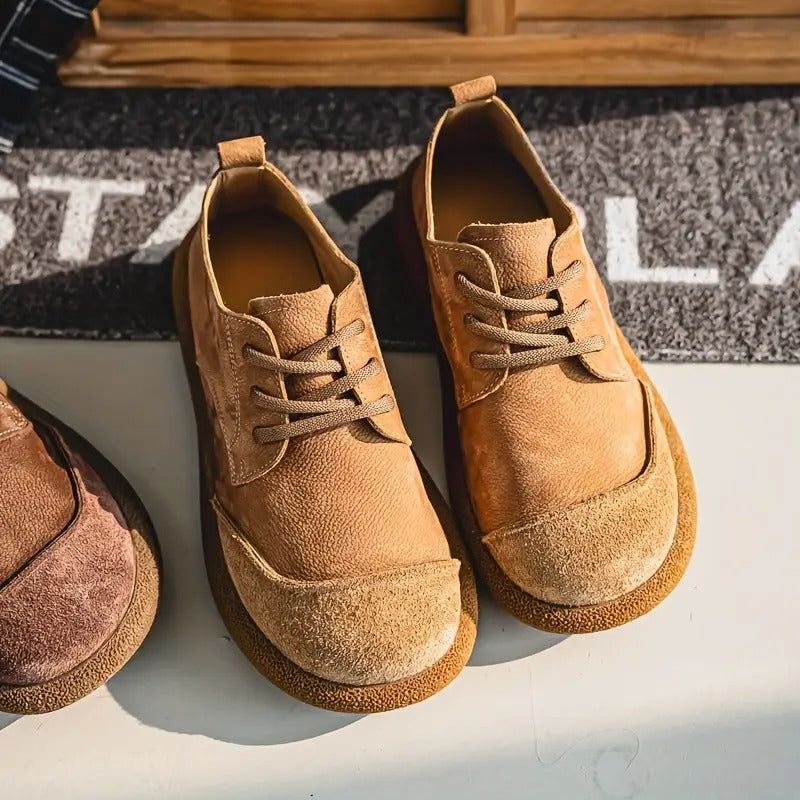 Men's Leather Shock-Absorbing Orthopedic Shoes Men