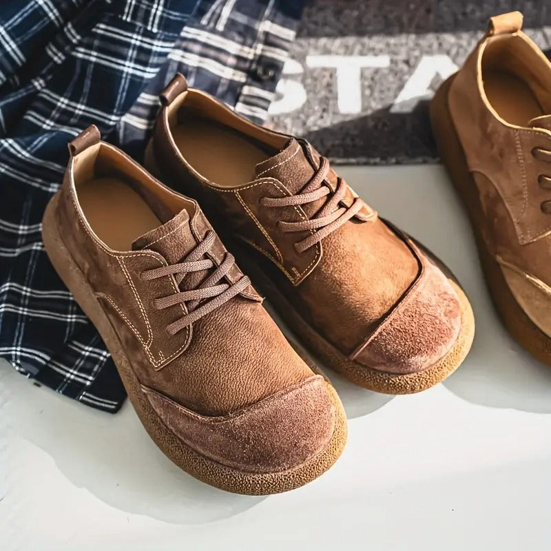 Men's Leather Shock-Absorbing Orthopedic Shoes Men