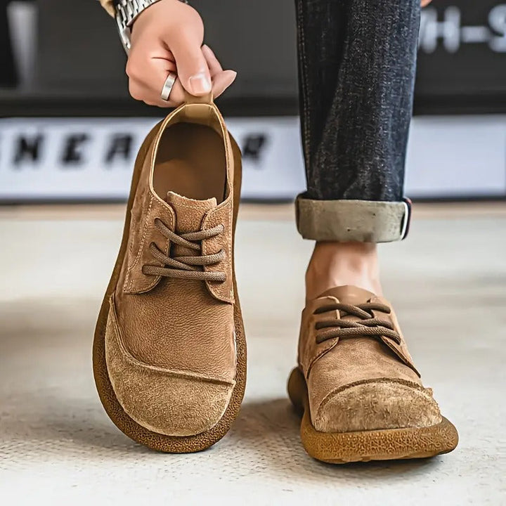Men's Leather Shock-Absorbing Orthopedic Shoes Men