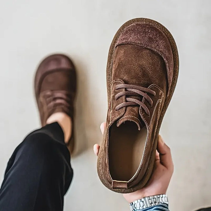 Men's Leather Shock-Absorbing Orthopedic Shoes Men