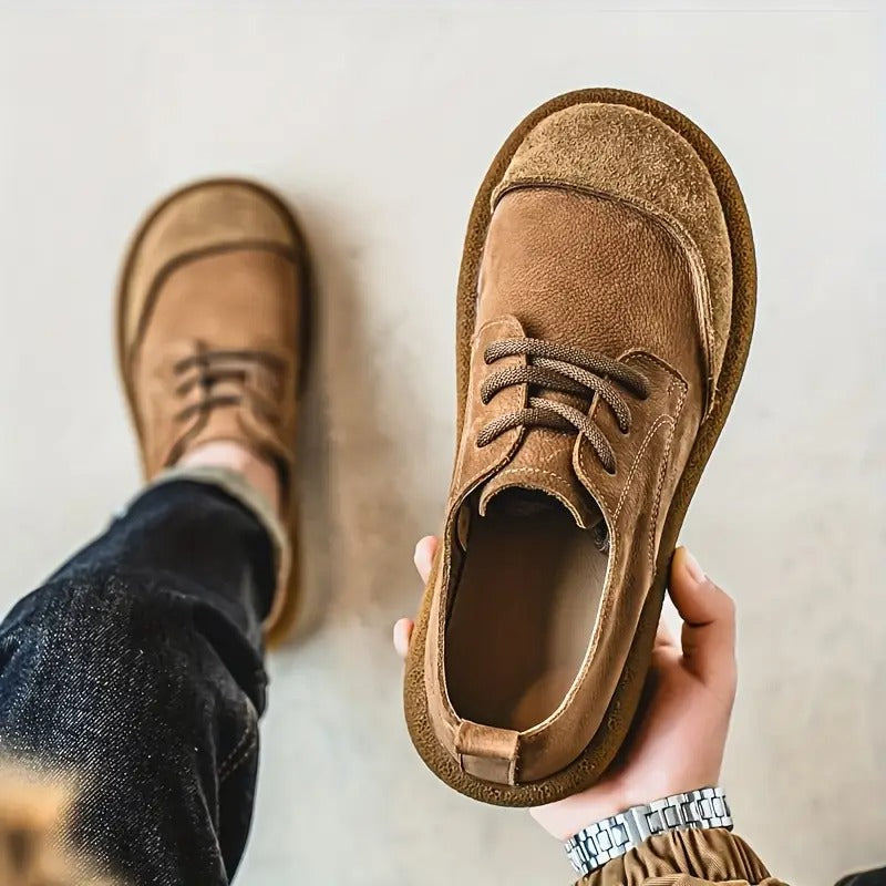 Men's Leather Shock-Absorbing Orthopedic Shoes Men