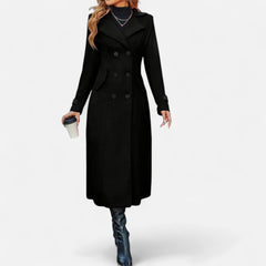 Beatrice | Women's Wool Fitted Double-Breasted Peacoat