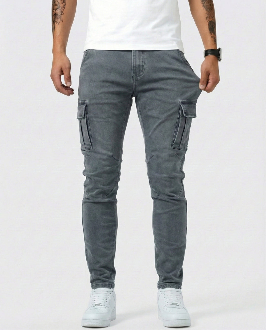 Alastair | Stretch Slim Cargo Pant