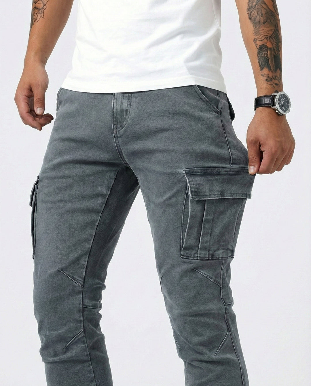 Alastair | Stretch Slim Cargo Pant