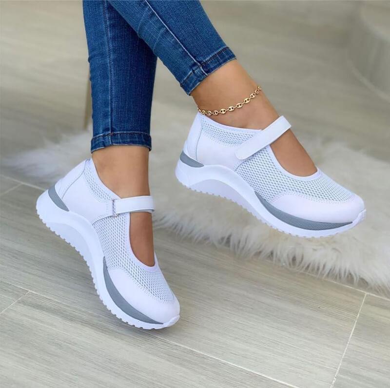 Women's Wide Fit Orthopedic Breathable Toe Shoes - White