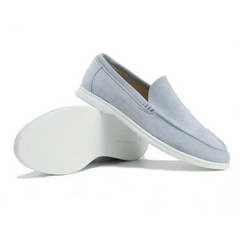Men's Suede Slip-On Loafers with Elastic Side Gussets