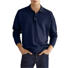 Men's Long-Sleeve Polo Shirt | Smart Knit with a Structured Collar