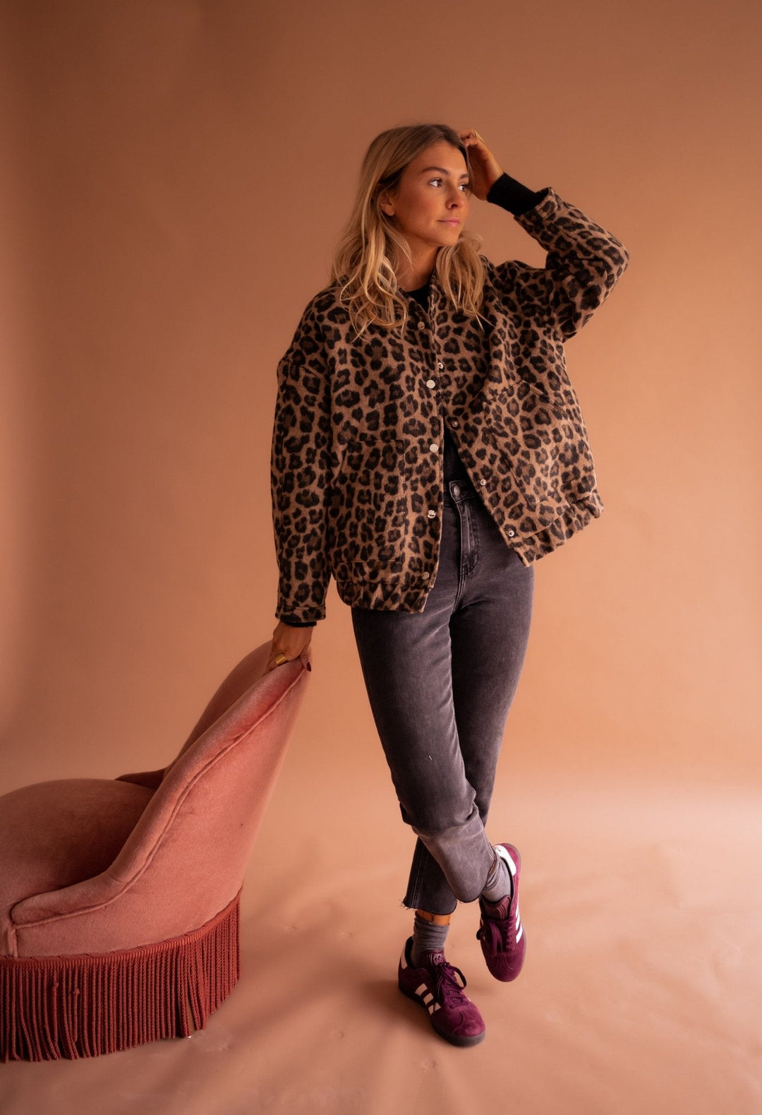 Harper | Trendy Women's Jacket with Leopard Print
