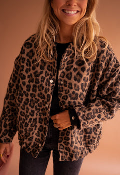 Harper | Bold Leopard Print Jacket with a Button Front