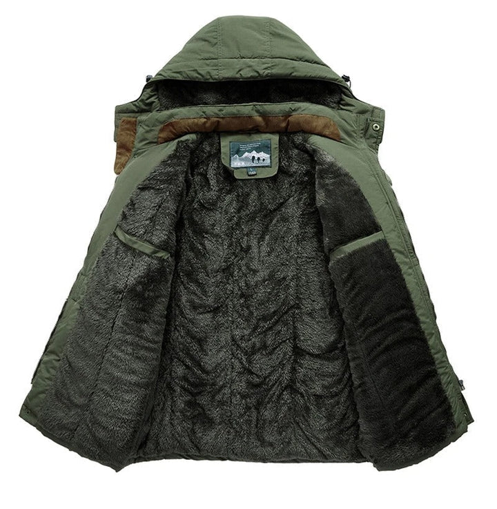 Men's Fleece-Lined Puffer Snow Winter Jacket