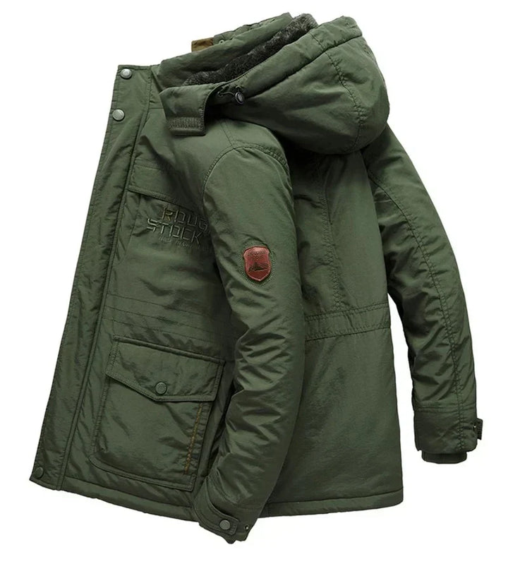 Men's Fleece-Lined Puffer Snow Winter Jacket
