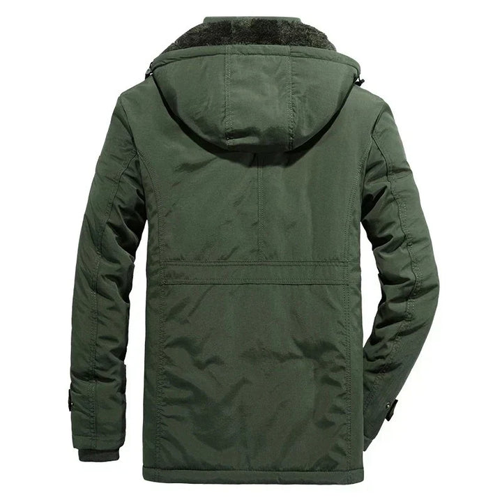 Men's Fleece-Lined Puffer Snow Winter Jacket