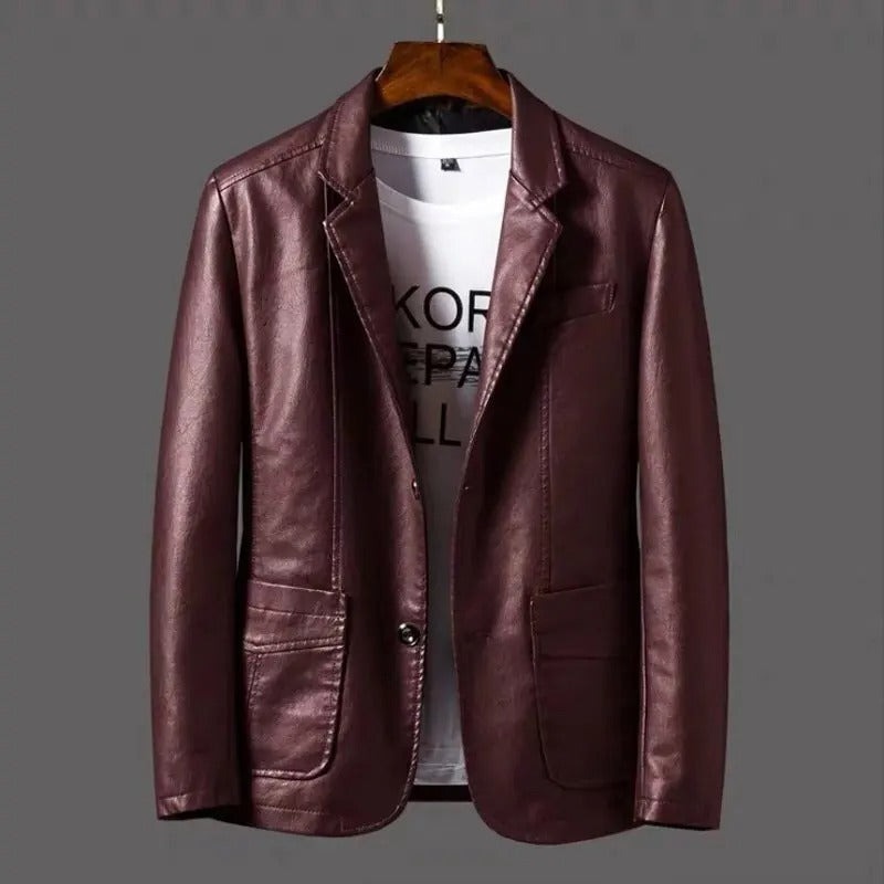 Edmund | Classic Leather Blazer Jacket