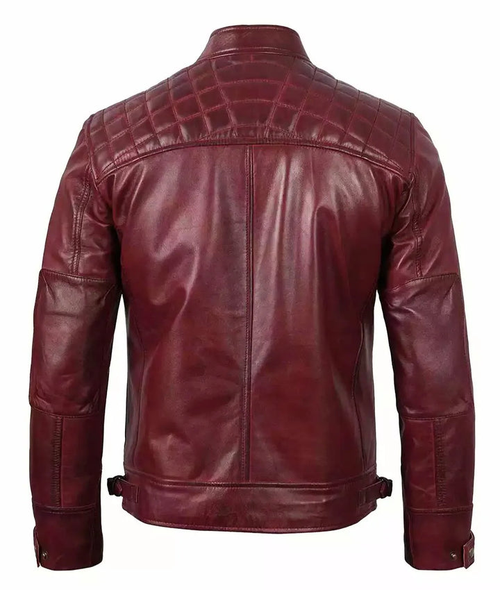 Donovan | Quilted Shoulder Leather Jacket