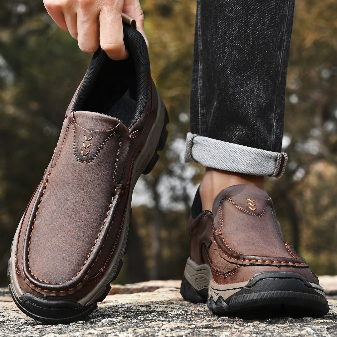 Men's Leather Slip On Orthopedic Shoes Men