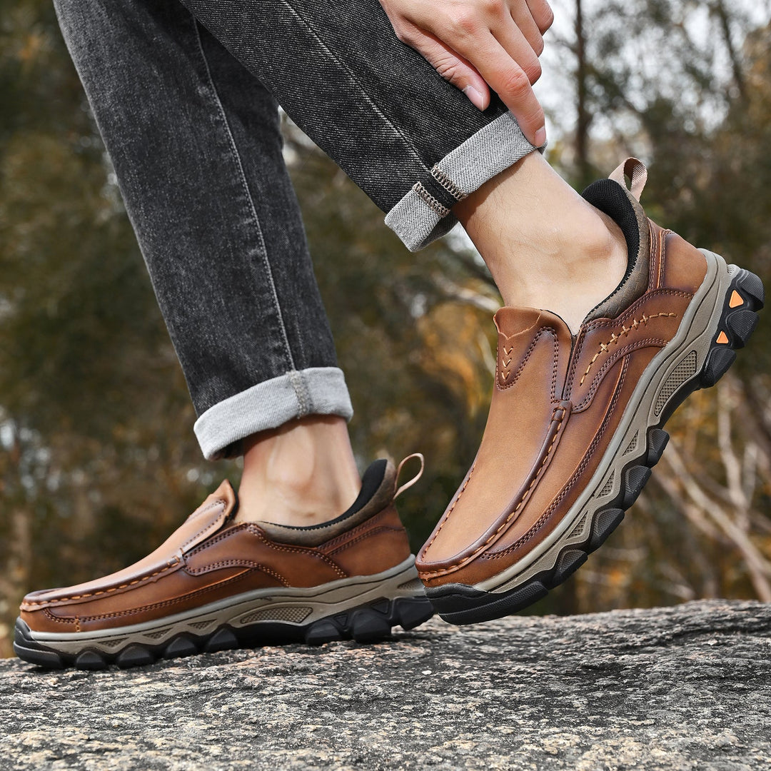 Men's Leather Slip On Orthopedic Shoes Men