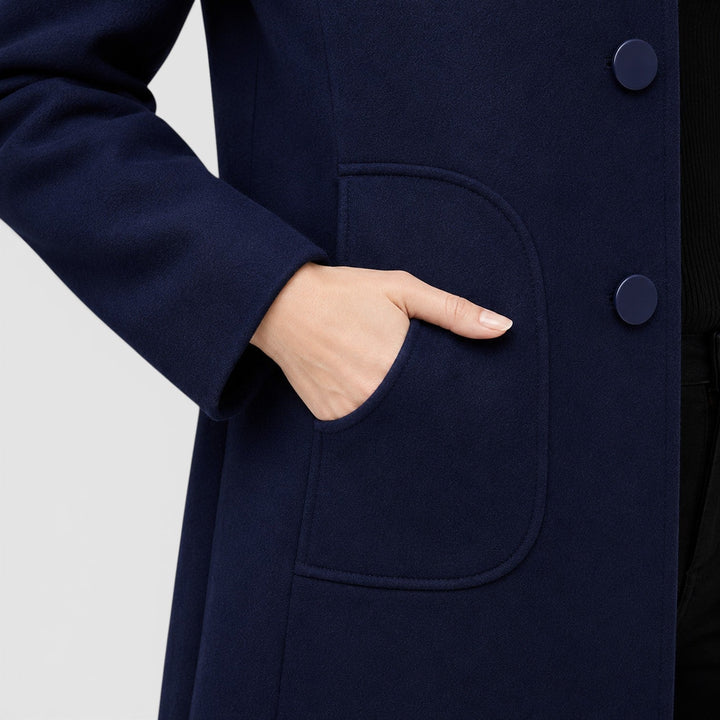 Women's Tailored Long Wool Blend Coat