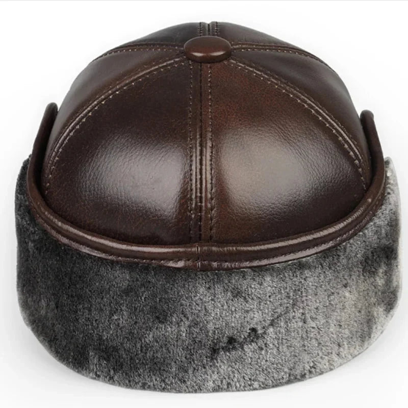 Men's Leather Ear Flap Ushanka