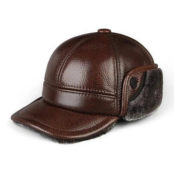 Men's Leather Ear Flap Ushanka