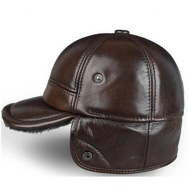 Men's Leather Ear Flap Ushanka