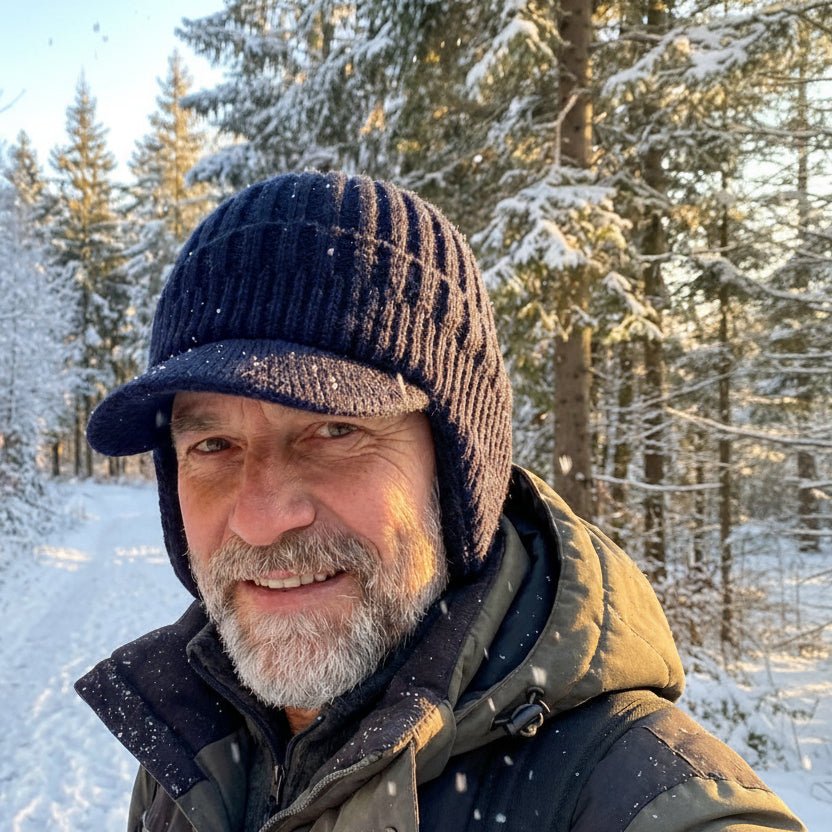 Men's Classic Knit Crochet Beanie