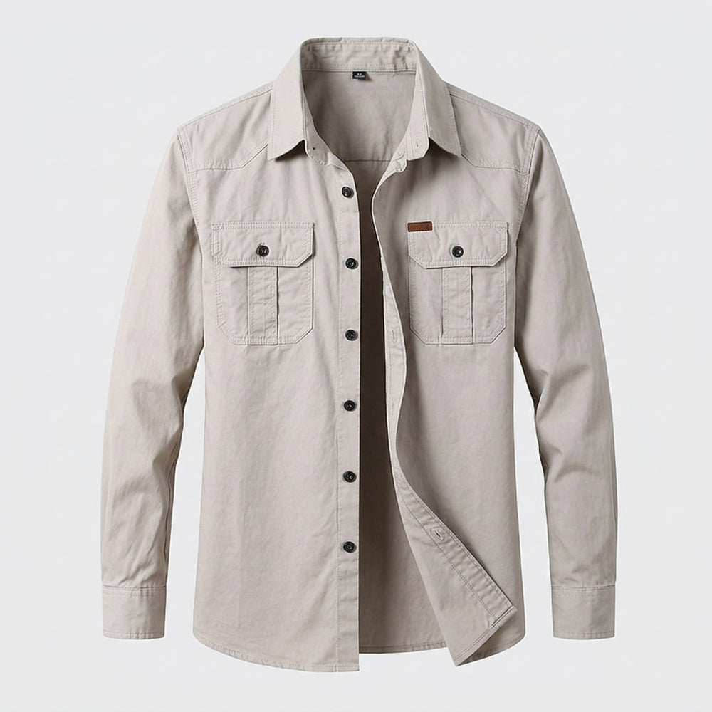 Men's Long Sleeve Cargo Pocket Overshirt