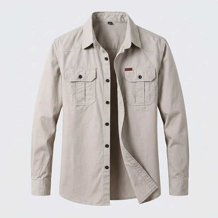 Men's Long Sleeve Cargo Pocket Overshirt