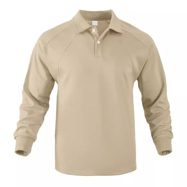 Long Sleeve Rugby Polo Shirt | Ribbed Cuffs & Athletic Stitching | Smart Casual Staple