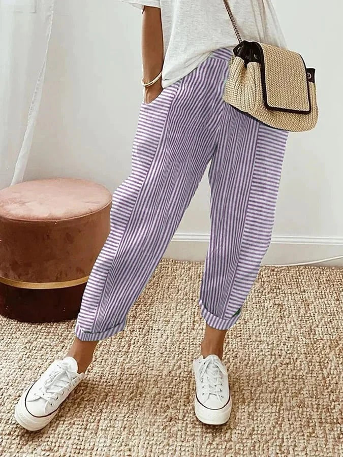 Gabriella | Striped Casual Trousers