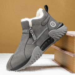 Casper | Men's Leather Winter Slip On Thermal Knit Snow Boots