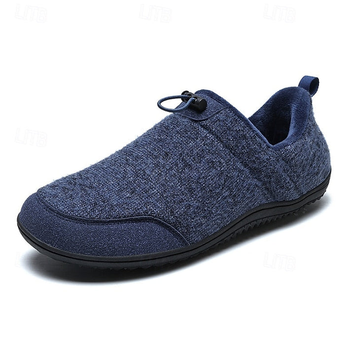 Men's Fuzzy House Indoor Non-Slip Slippers - Blue