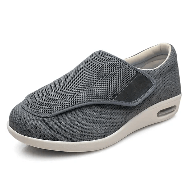 Casual Wide Orthopedic Indoor Slippers - Grey