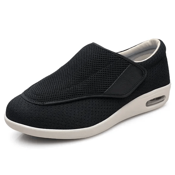 Casual Wide Orthopedic Indoor Slippers - Black