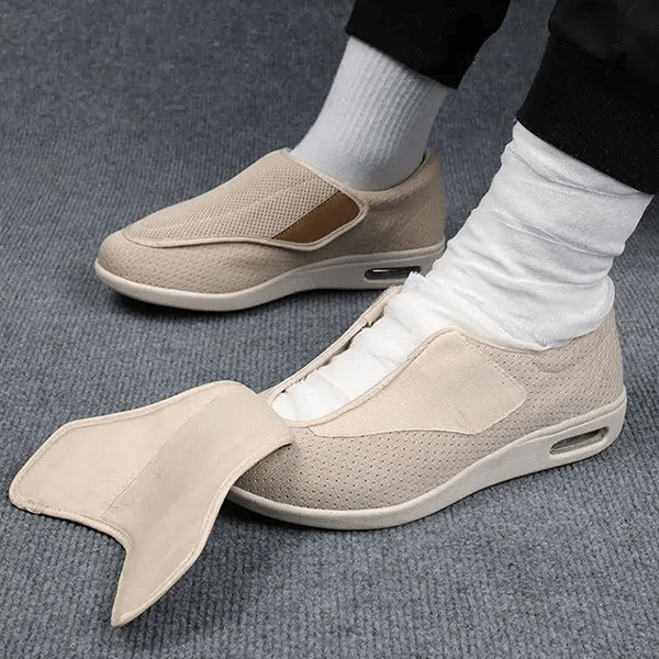 Casual Wide Orthopedic Indoor Slippers - Beige