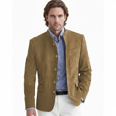 Finlay | Men's Suede Blazer with a Single-Button Fastening