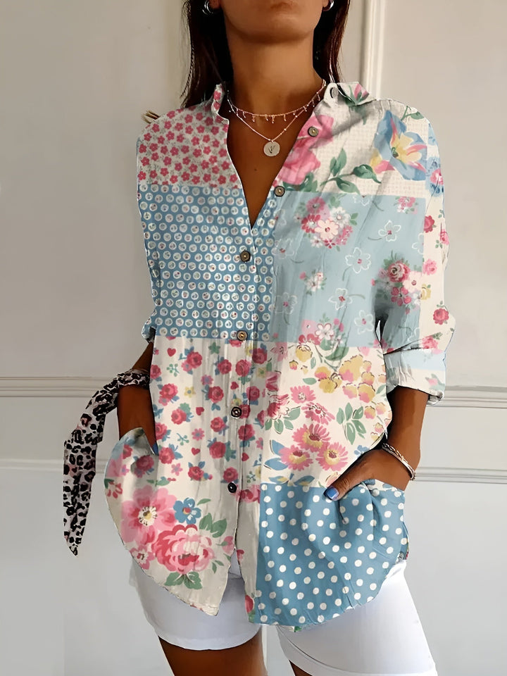 Melodie™ | Women Elegant Floral Button Shirt