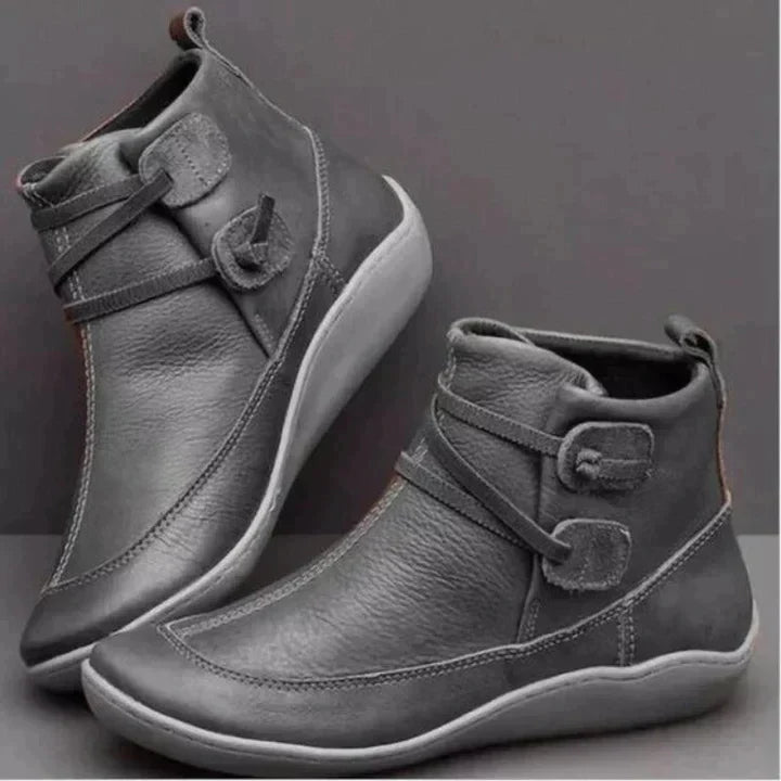 Women's Wide Fit Orthopedic Shoe Boots - Grey