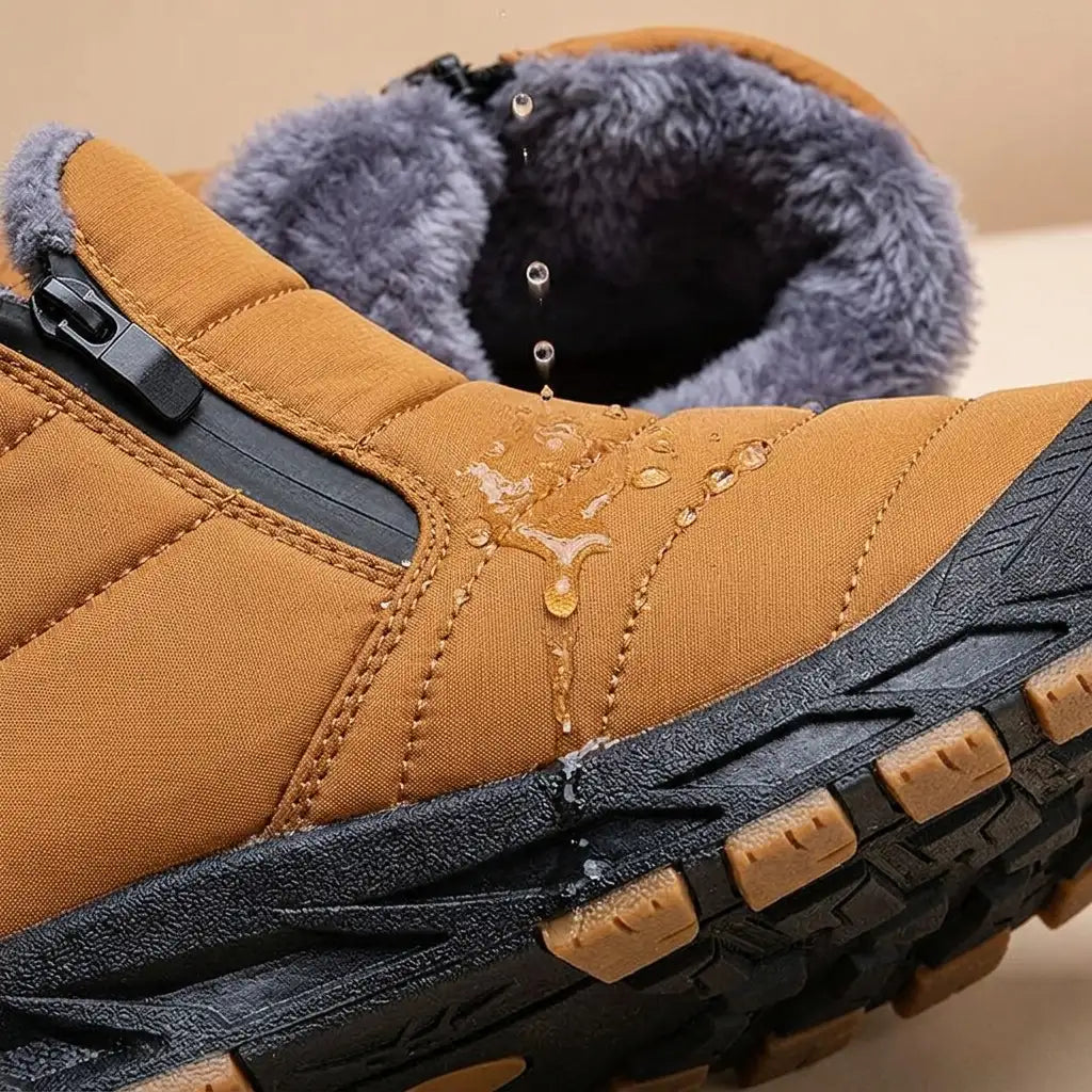 Men's Fleece-Lined Slip On Snow Boots
