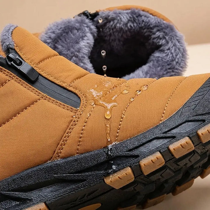 Men's Fleece-Lined Slip On Snow Boots