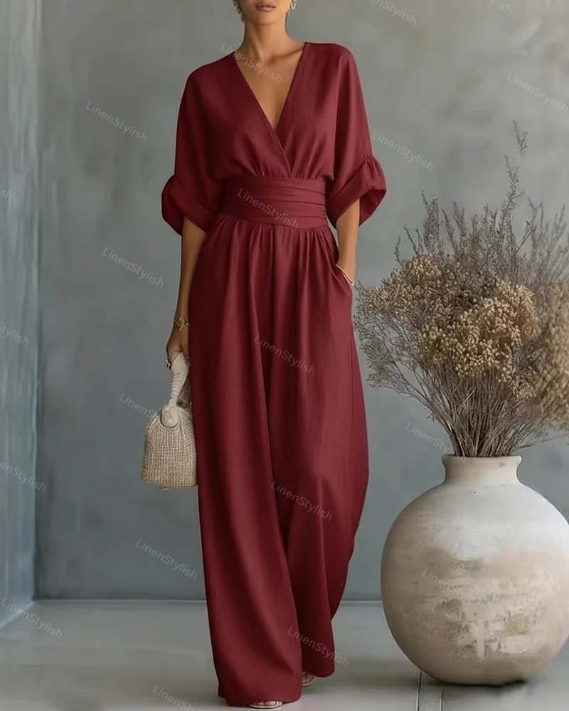 Isadora | V-Neck Jumpsuit