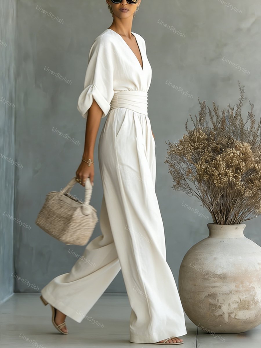 Isadora | V-Neck Jumpsuit