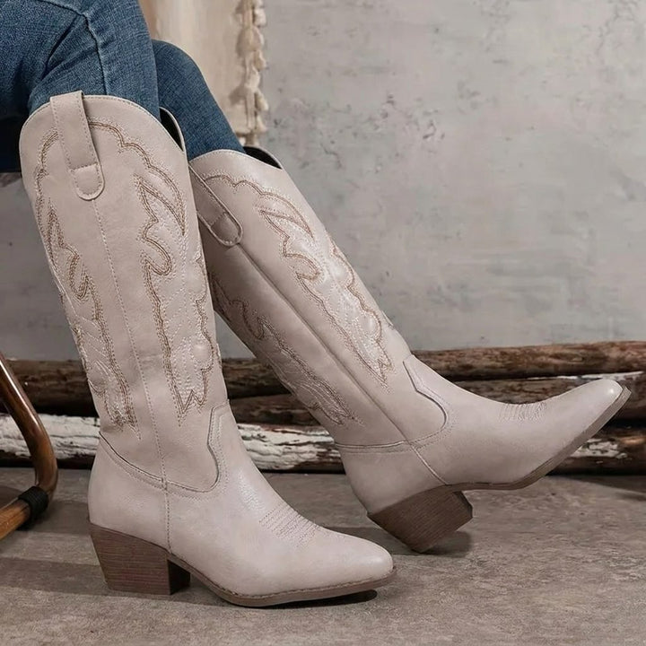 Vera women's cowgirl block heel knee high boots - photo 8