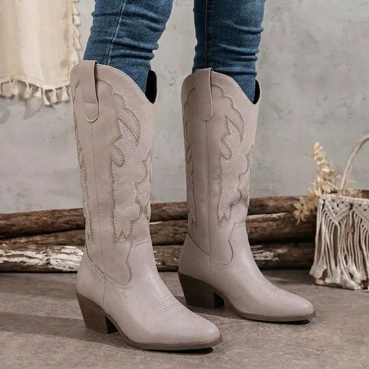 Vera women's cowgirl block heel knee high boots - photo 9