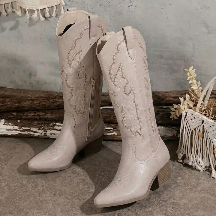 Vera women's cowgirl block heel knee high boots - photo 10