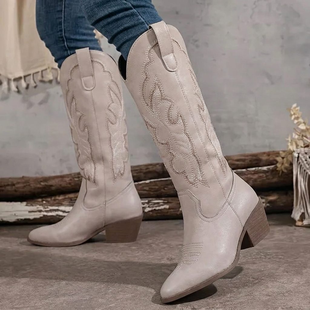 Vera women's cowgirl block heel knee high boots - photo 7