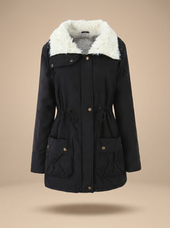 Perpetua | Women's Hooded Faux Fur Collar Winter Coat