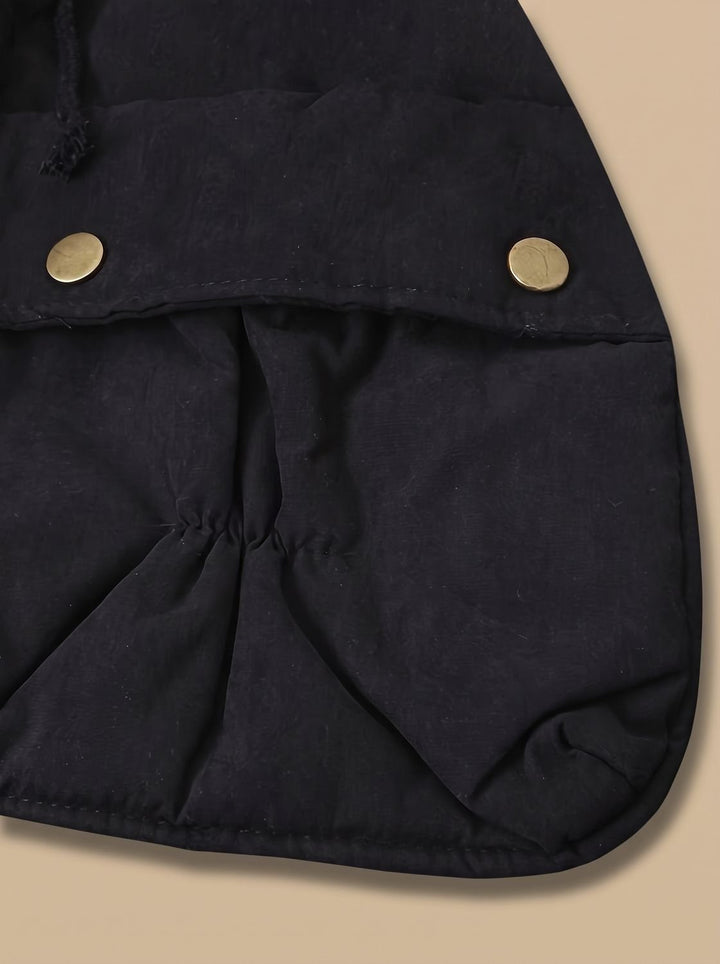Women's Hooded Faux Fur Collar Winter Coat